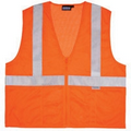 S15Z Aware Wear ANSI Class 2 Hi-Viz Orange Mesh Zipper Vest (4X-Large)